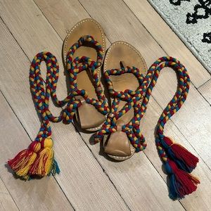 MOVING SALE - SOLUDOS WRAPAROUND TASSEL SANDAL
